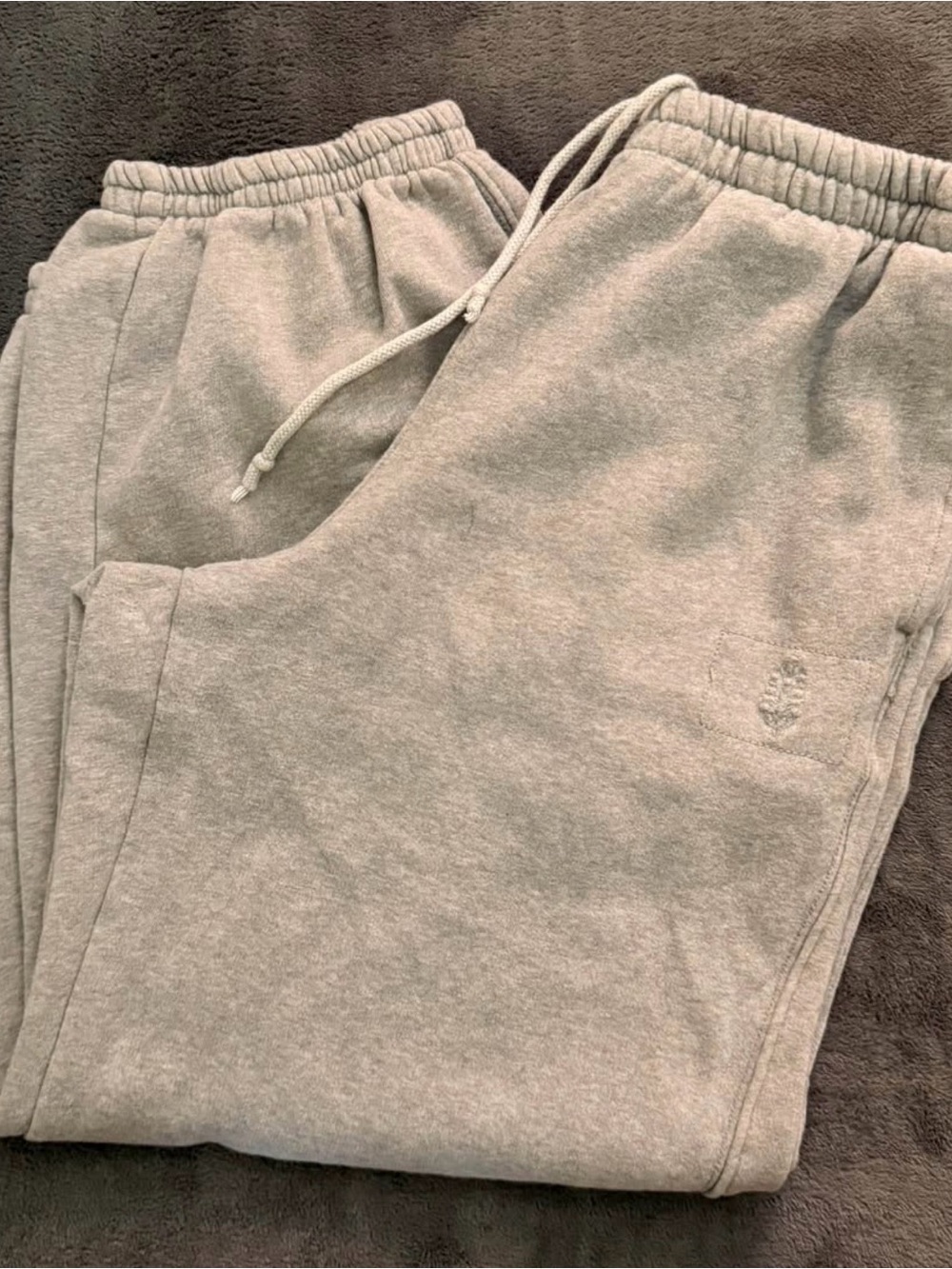 Grey Drawstring Fleece Sweatpants